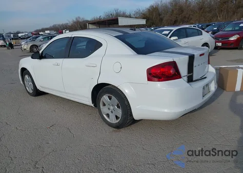 2013 Dodge Avenger Se from USA, damaged, VIN 1C3CDZAB9DN517204